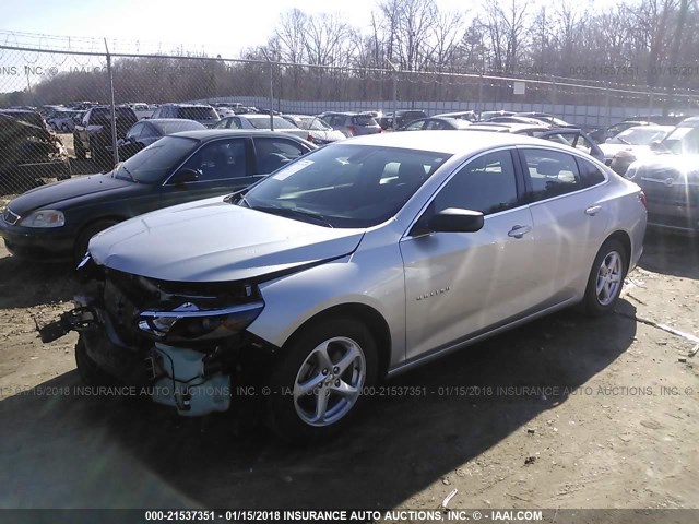 1G1ZB5ST3GF229844 - 2016 CHEVROLET MALIBU LS 银色 照片 2