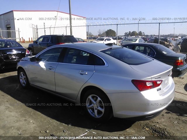 1G1ZB5ST3GF229844 - 2016 CHEVROLET MALIBU LS 银色 照片 3