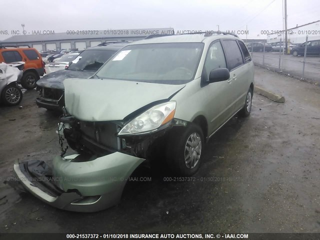 5TDZA23C26S441575 - 2006 TOYOTA SIENNA CE/LE GREEN photo 2