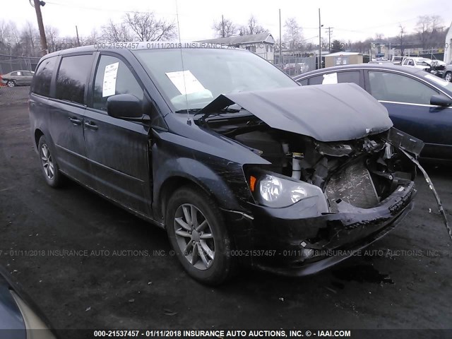 2C4RDGEG8ER337846 - 2014 DODGE GRAND CARAVAN R/T BLUE photo 1