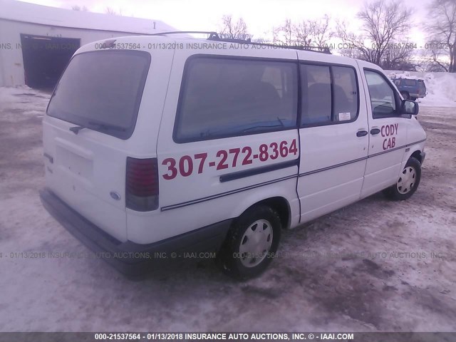 1FMDA41X4VZA70780 - 1997 FORD AEROSTAR WHITE photo 4