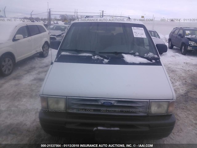 1FMDA41X4VZA70780 - 1997 FORD AEROSTAR WHITE photo 6