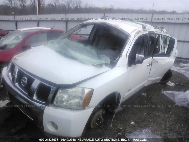 5N1AA08A75N703874 - 2005 NISSAN ARMADA SE/LE WHITE photo 2