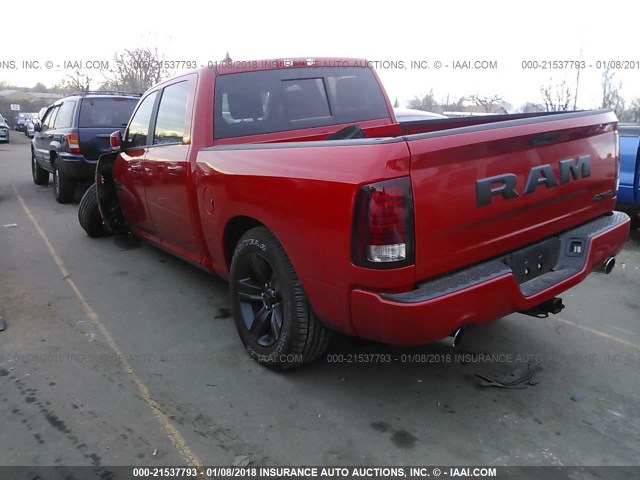 1C6RR7MT8HS697418 - 2017 RAM 1500 SPORT RED photo 3