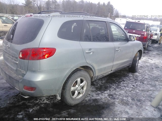 5NMSG73D97H106257 - 2007 HYUNDAI SANTA FE GLS TURQUOISE photo 4