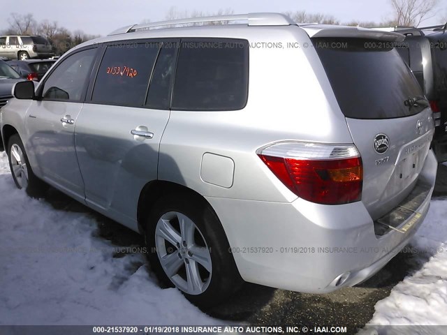 JTEES42A892144650 - 2009 TOYOTA HIGHLANDER LIMITED SILVER photo 3