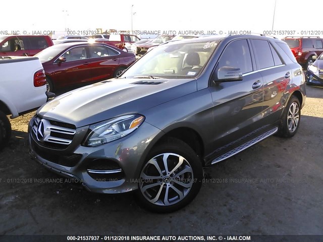 4JGDA5JBXHA983489 - 2017 MERCEDES-BENZ GLE 350 GRAY photo 2