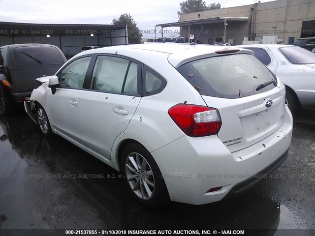 JF1GPAC61E8276721 - 2014 SUBARU IMPREZA PREMIUM WHITE photo 3