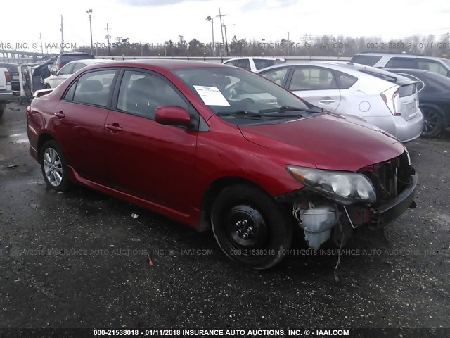 2T1BU4EE3AC525425 - 2010 TOYOTA COROLLA S/LE/XLE RED photo 1