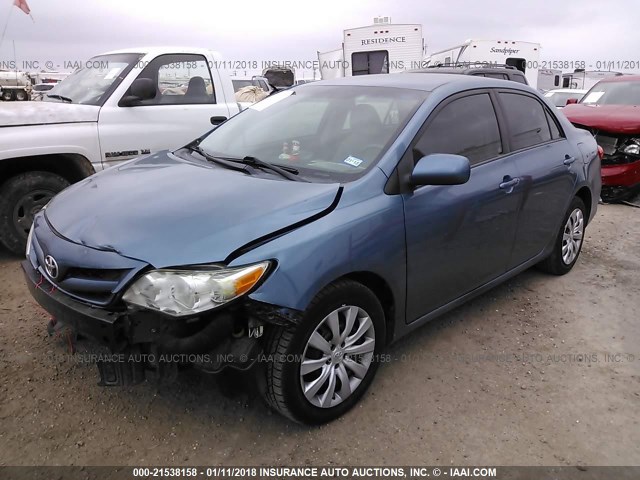 5YFBU4EE2CP023914 - 2012 TOYOTA COROLLA S/LE BLUE photo 2