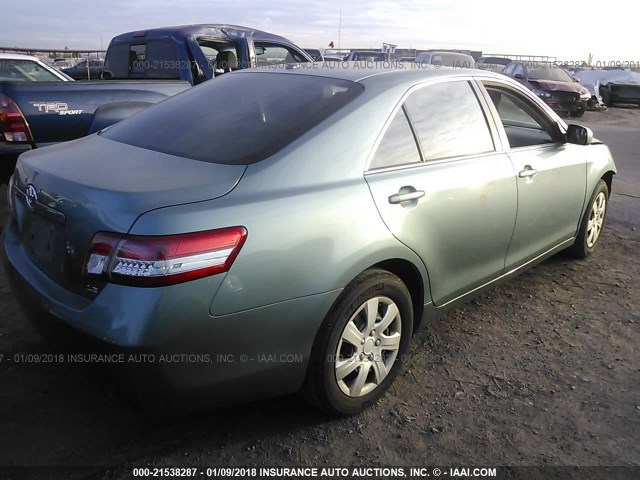 4T1BF3EK4BU754206 - 2011 TOYOTA CAMRY SE/LE/XLE GREEN photo 4