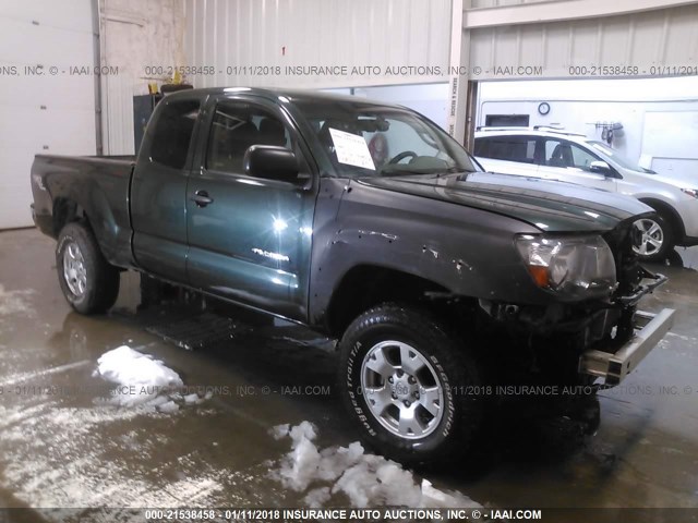5TFUU4EN0BX010409 - 2011 TOYOTA TACOMA ACCESS CAB მწვანე ფოტო 1