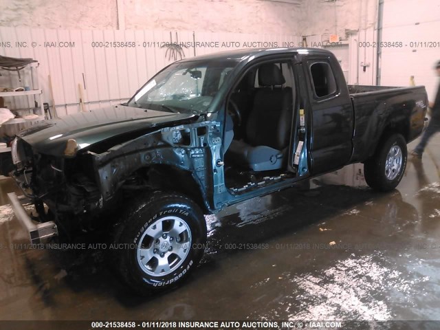 5TFUU4EN0BX010409 - 2011 TOYOTA TACOMA ACCESS CAB მწვანე ფოტო 2