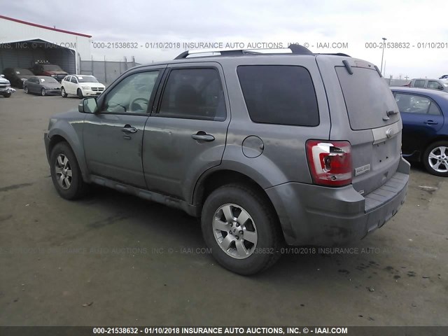 1FMCU9E71CKB07140 - 2012 FORD ESCAPE LIMITED GRAY photo 3