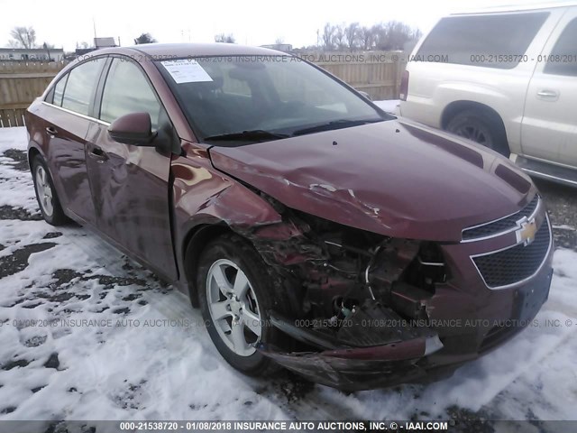 1G1PC5SB7D7111779 - 2013 CHEVROLET CRUZE LT MAROON photo 1