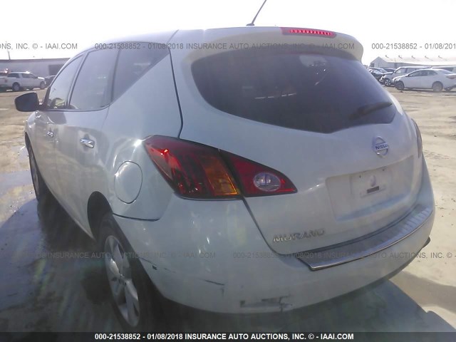 JN8AZ1MU6AW018051 - 2010 NISSAN MURANO S/SL/LE WHITE photo 3