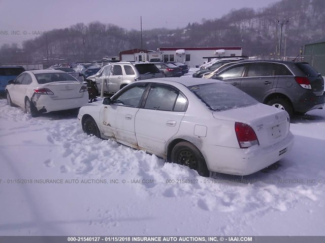 KMHDN45D73U696516 - 2003 HYUNDAI ELANTRA GLS/GT WHITE photo 3