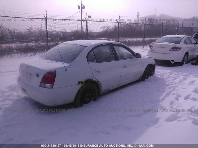 KMHDN45D73U696516 - 2003 HYUNDAI ELANTRA GLS/GT WHITE photo 4