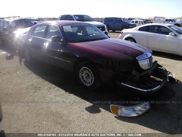 1LNHM83W2XY625481 - 1999 LINCOLN TOWN CAR CARTIER MAROON photo 1