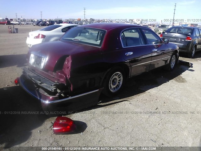 1LNHM83W2XY625481 - 1999 LINCOLN TOWN CAR CARTIER MAROON photo 4