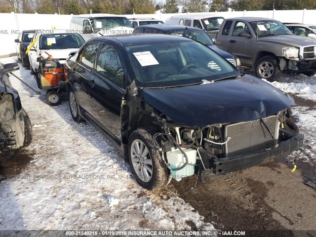 1NXBU4EE3AZ242716 - 2010 TOYOTA COROLLA S/LE/XLE BLACK photo 1