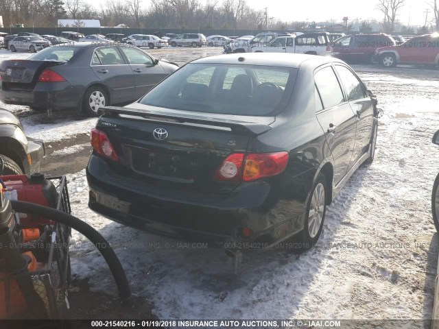 1NXBU4EE3AZ242716 - 2010 TOYOTA COROLLA S/LE/XLE BLACK photo 4