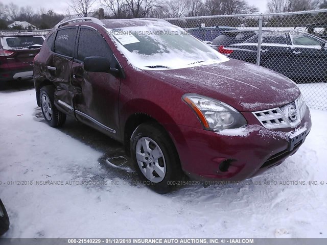 JN8AS5MTXFW655258 - 2015 NISSAN ROGUE SELECT S MAROON photo 1