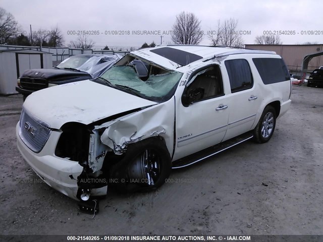 1GKUKMEF8AR166624 - 2010 GMC YUKON XL DENALI WHITE photo 2