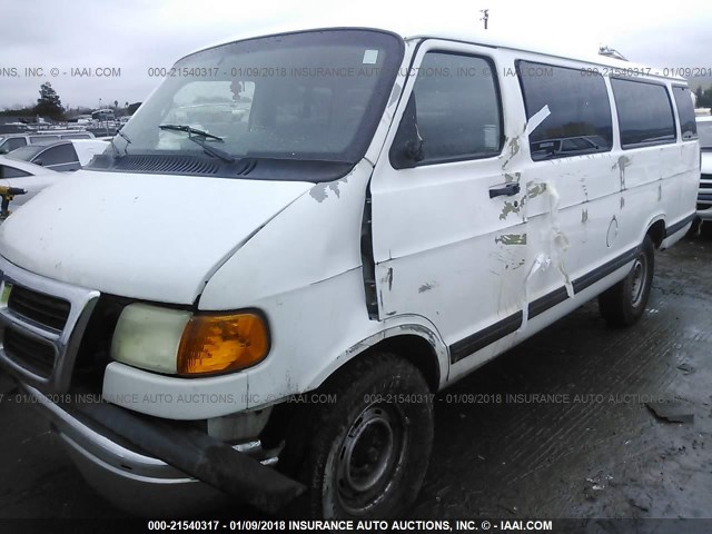 2B5WB35Z51K527831 - 2001 DODGE RAM WAGON B3500 WHITE photo 2