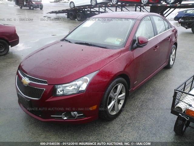 1G1PE5SB8E7433231 - 2014 CHEVROLET CRUZE LT RED photo 2