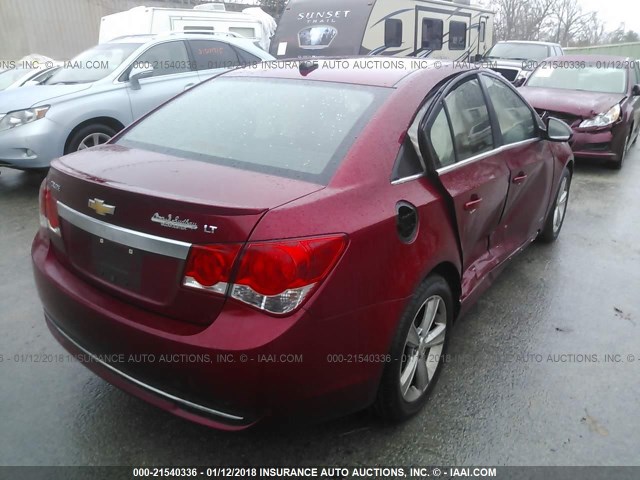 1G1PE5SB8E7433231 - 2014 CHEVROLET CRUZE LT RED photo 4