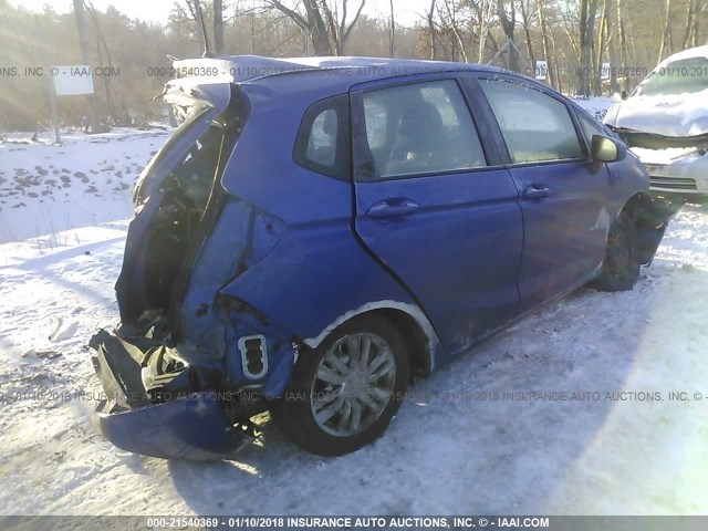 3HGGK5G54HM703182 - 2017 HONDA FIT LX BLUE photo 4