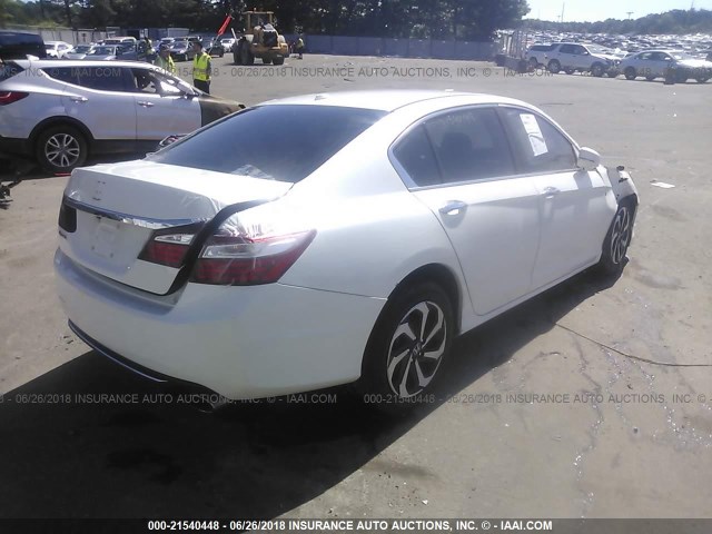 1HGCR2F88GA010664 - 2016 HONDA ACCORD EXL WHITE photo 4