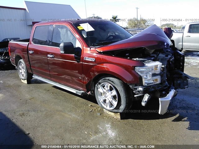 1FTEW1CG8FKE83544 - 2015 FORD F150 SUPERCREW BROWN photo 1