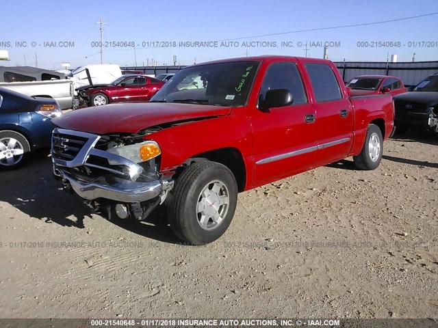 2GTEC13T551130280 - 2005 GMC NEW SIERRA C1500 RED photo 2