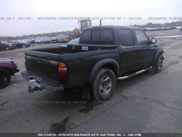 5TEGN92N13Z185323 - 2003 TOYOTA TACOMA DOUBLE CAB PRERUNNER GREEN photo 4