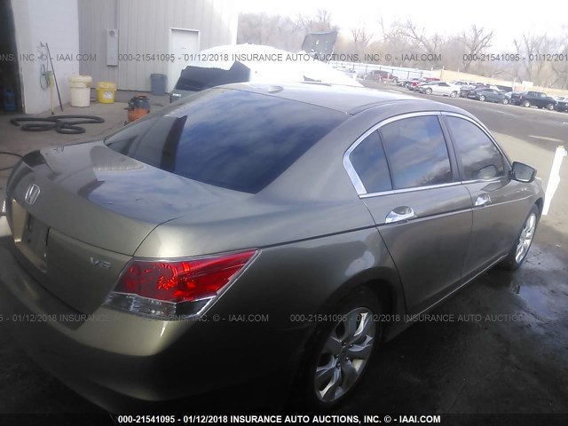 1HGCP36849A034510 - 2009 HONDA ACCORD EXL BEIGE photo 4