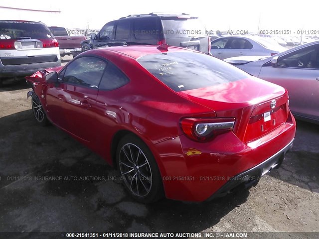 JF1ZNAA12H9701349 - 2017 TOYOTA 86 SPECIAL EDITION RED photo 3