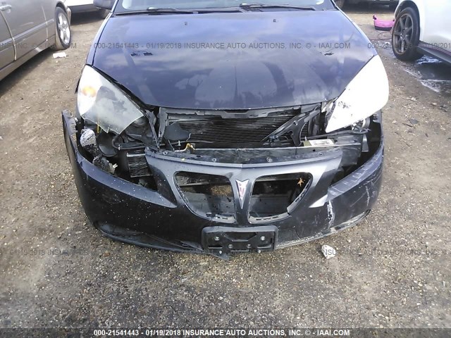 1G2ZF57B584263300 - 2008 PONTIAC G6 VALUE LEADER/BASE BLACK photo 6