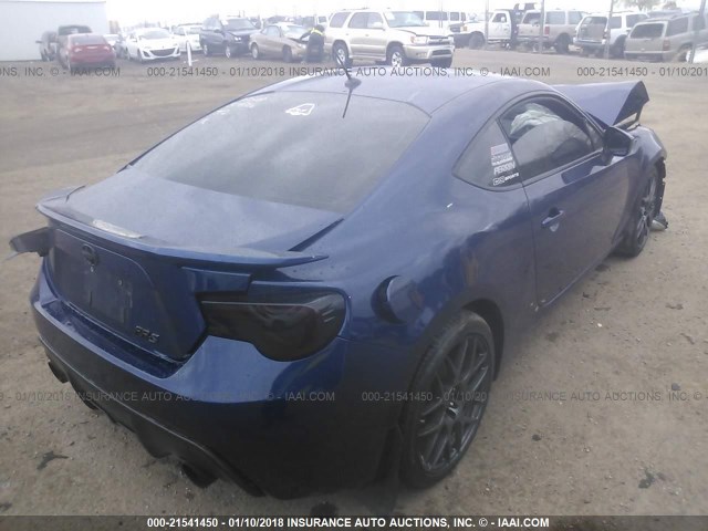 JF1ZNAA15E9703656 - 2014 TOYOTA SCION FR-S BLUE photo 4