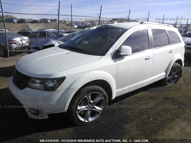 3C4PDDGG8HT623586 - 2017 DODGE JOURNEY CROSSROAD WHITE photo 2