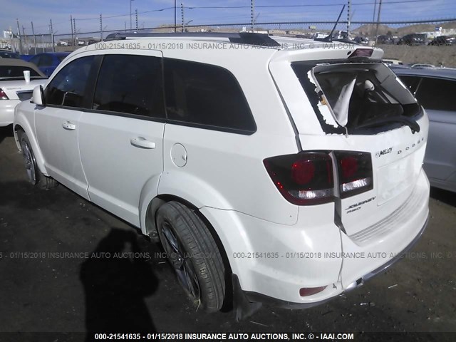 3C4PDDGG8HT623586 - 2017 DODGE JOURNEY CROSSROAD WHITE photo 3