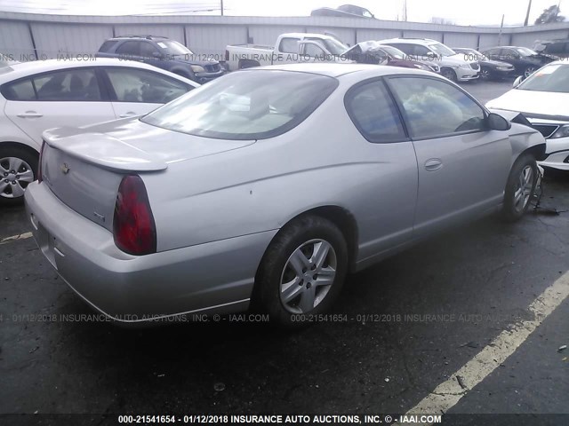 2G1WJ15KX79229737 - 2007 CHEVROLET MONTE CARLO LS SILVER photo 4