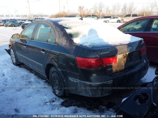 5NPEU46C39H530269 - 2009 HYUNDAI SONATA SE/LIMITED BLACK photo 3