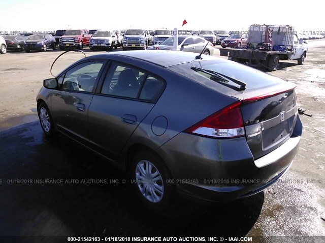 JHMZE2H55AS014873 - 2010 HONDA INSIGHT LX SILVER photo 3