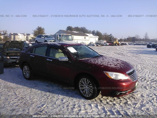 1C3BC2FB7BN569572 - 2011 CHRYSLER 200 LIMITED RED photo 1