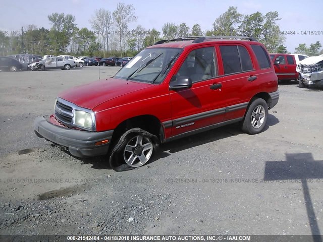 2CNBJ134146902885 - 2004 CHEVROLET TRACKER RED photo 2