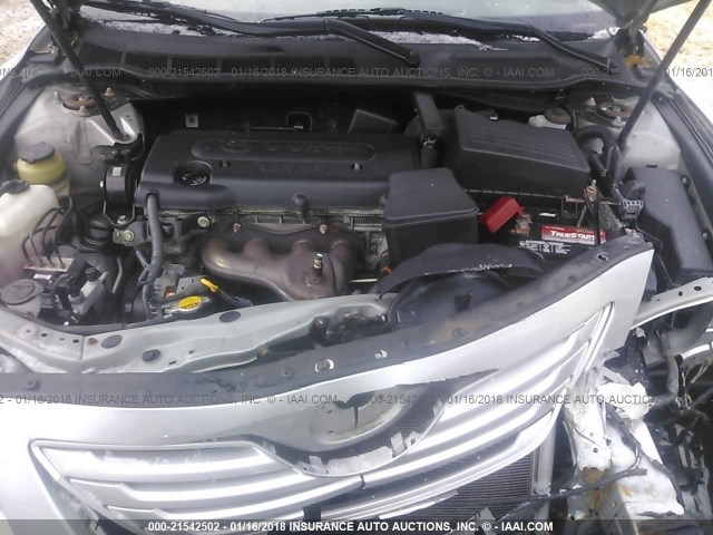 4T1BE46K47U554120 - 2007 TOYOTA CAMRY NEW GENERAT CE/LE/XLE/SE SILVER photo 10