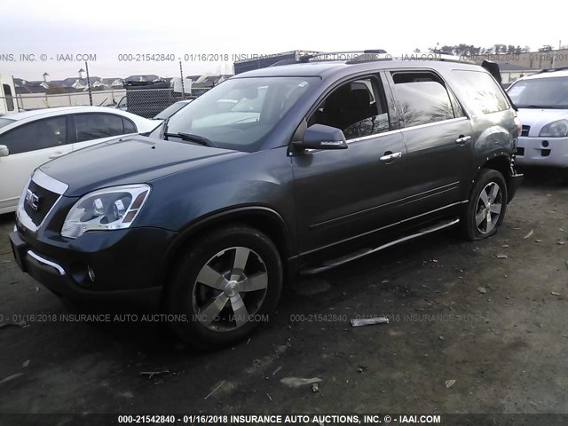 1GKKVRED8CJ369654 - 2012 GMC ACADIA SLT-1 Niebieski zdjęcie 2
