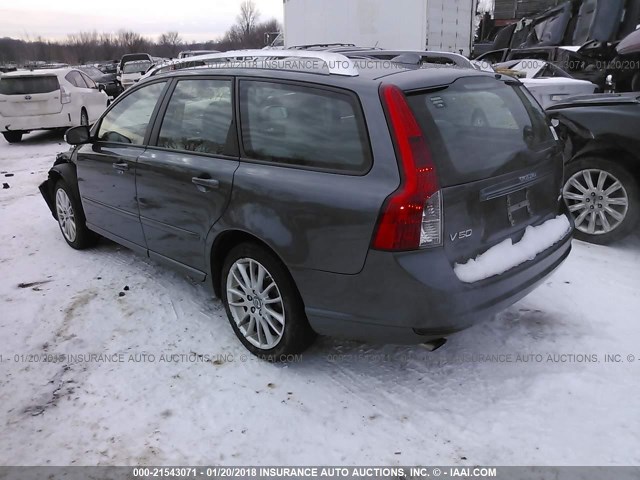 YV1MJ672182403309 - 2008 VOLVO V50 T5 GRAY photo 3